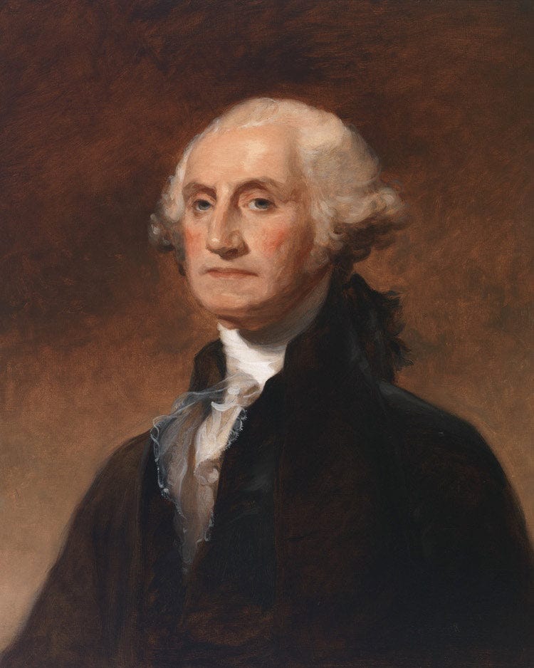 Copy Of George Washington By Gilbert Stuart By Thomas Sully Fine Art Print