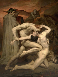 Dante And Virgil In Hell By William Adolphe Bouguereau Fine Art Print