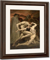 Dante And Virgil In Hell By William Adolphe Bouguereau Fine Art Print