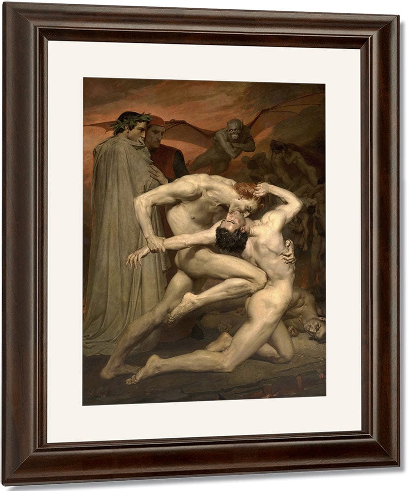 Dante And Virgil In Hell By William Adolphe Bouguereau Fine Art Print