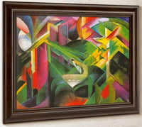 Deer In A Monastery Garden By Franz Marc Fine Art Print