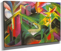 Deer In A Monastery Garden By Franz Marc Fine Art Print