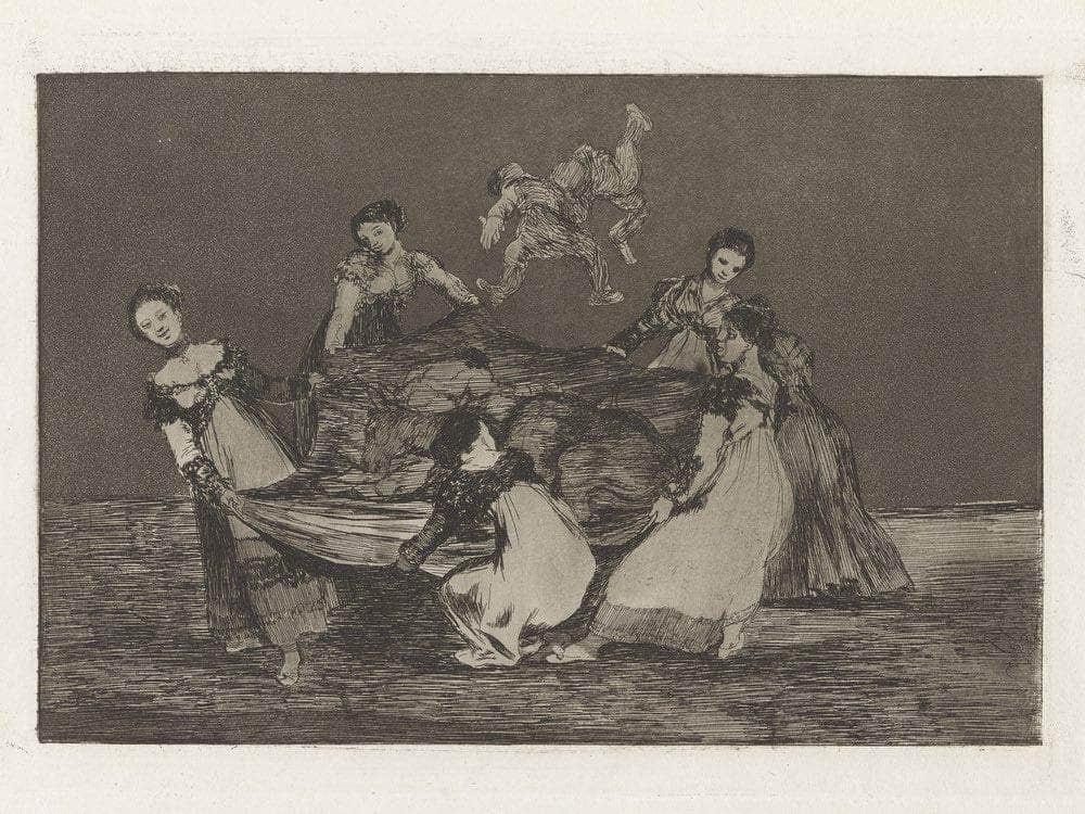 Disparate Femenino (Feminine Folly) Also Known As Pesa Mas Que Un Burro Muerto (Heavier Than A Dead Donkey) From The Series Los Disparates (Los Proverbios) By Francisco De Goya Fine Art Print