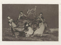 Disparate Femenino (Feminine Folly) Also Known As Pesa Mas Que Un Burro Muerto (Heavier Than A Dead Donkey) From The Series Los Disparates (Los Proverbios) By Francisco De Goya Fine Art Print