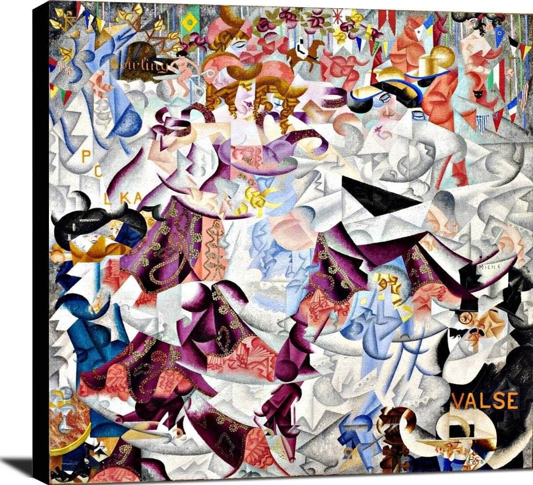 Dynamic Hieroglyphic Of The Bal Tabarin Painting Gino Severini Canvas Art Fine Art Print