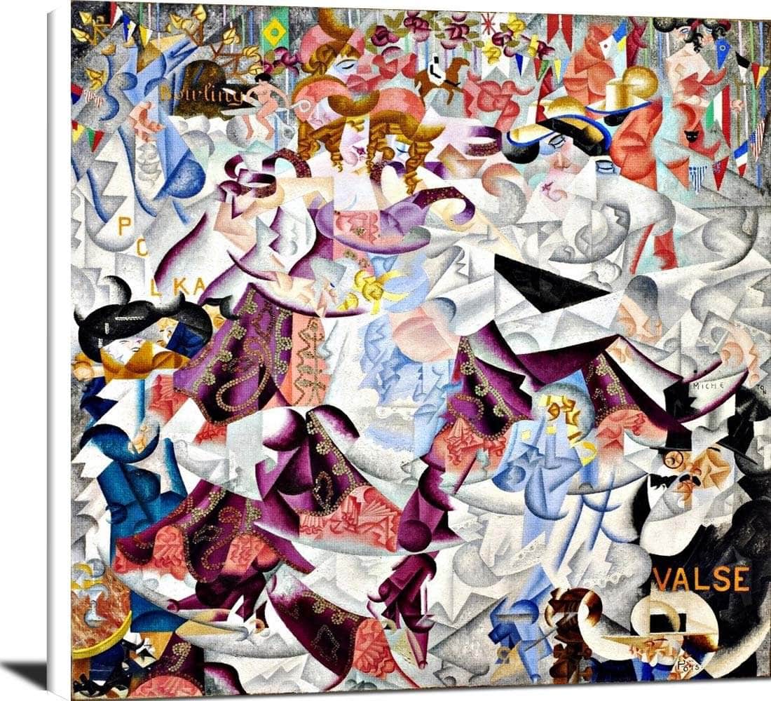 Dynamic Hieroglyphic Of The Bal Tabarin Painting Gino Severini Canvas Art Fine Art Print