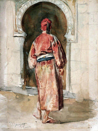 Figure Of A Tunisian Man Seen From Behind By John Singer Sargent Fine Art Print
