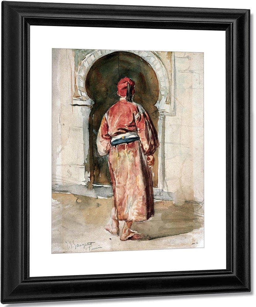 Figure Of A Tunisian Man Seen From Behind By John Singer Sargent Fine Art Print
