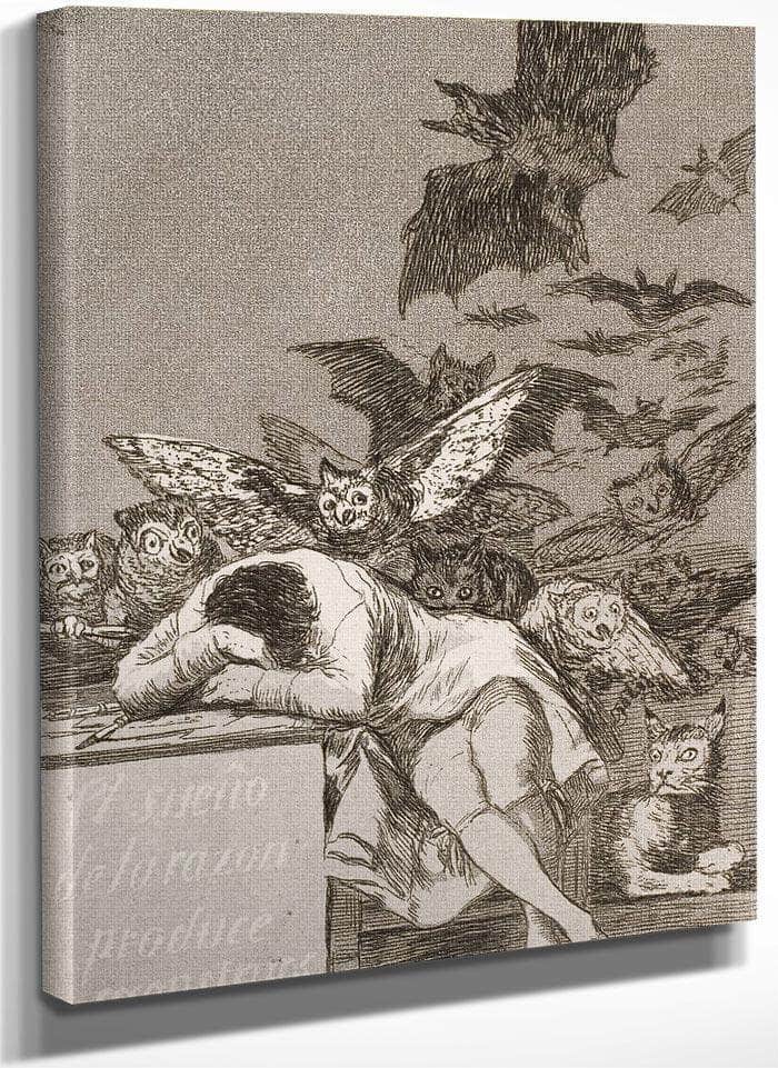 the sleep of reason brings forth monsters Francisco De Goya The Sleep Of Reason Print, Canvas Art, Framed Print. – Truly Art
