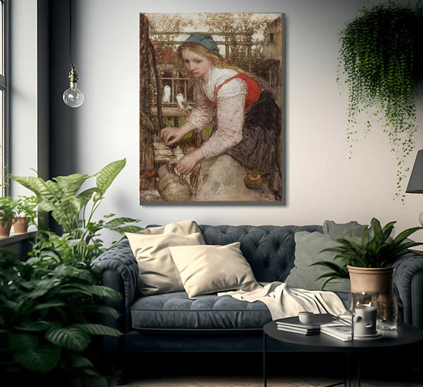 Girl At The Pump 1872 By Matthijs Maris Fine Art Print