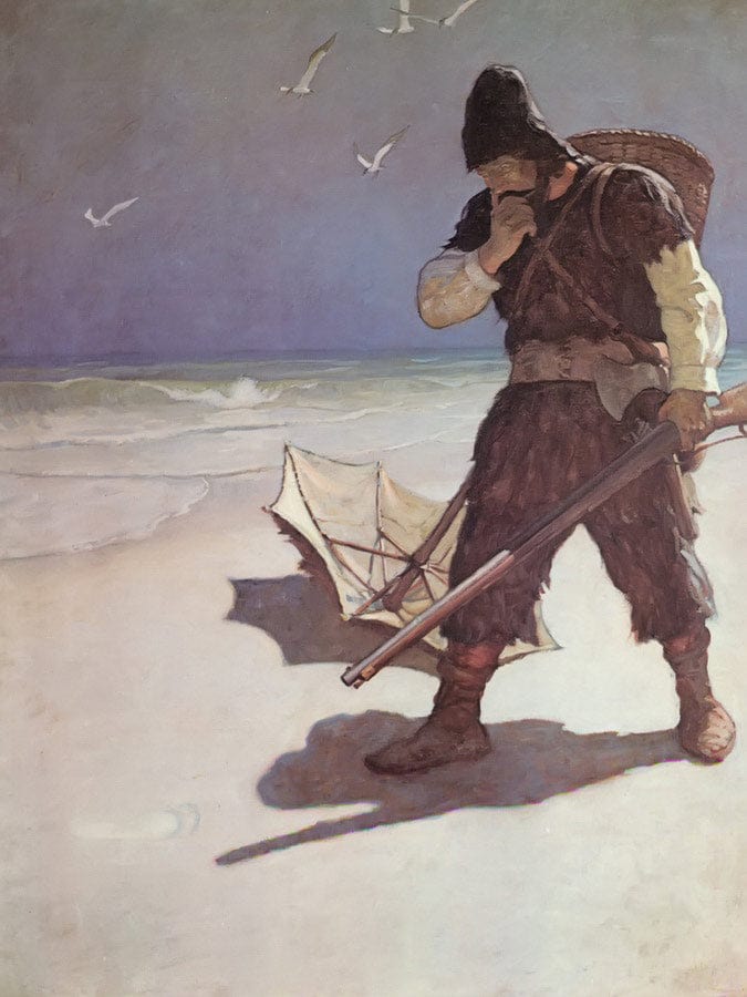 I Stood Like One Thunderstruck By NC Wyeth Fine Art Print