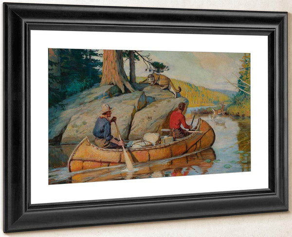 In The Canoe By Philip R. By Goodwin Fine Art Print