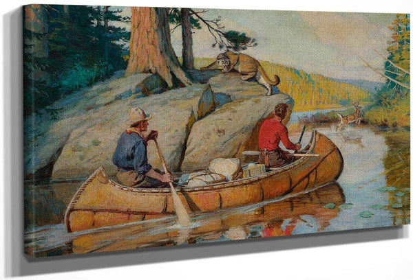 In The Canoe By Philip R. By Goodwin Fine Art Print