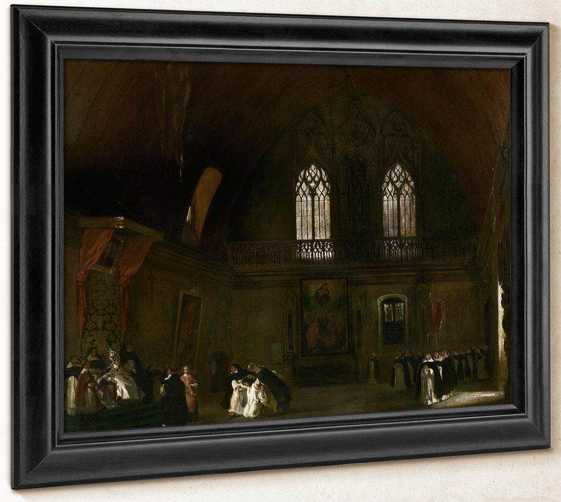 Interior Of A Dominican Convent In Madrid By Eugene Delacroix Fine Art Print