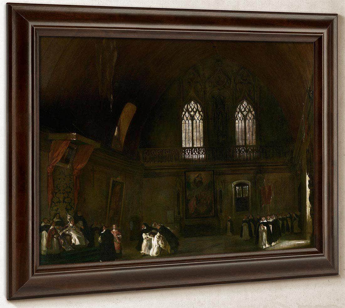 Interior Of A Dominican Convent In Madrid By Eugene Delacroix Fine Art Print