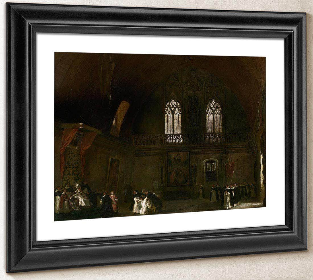 Interior Of A Dominican Convent In Madrid By Eugene Delacroix Fine Art Print