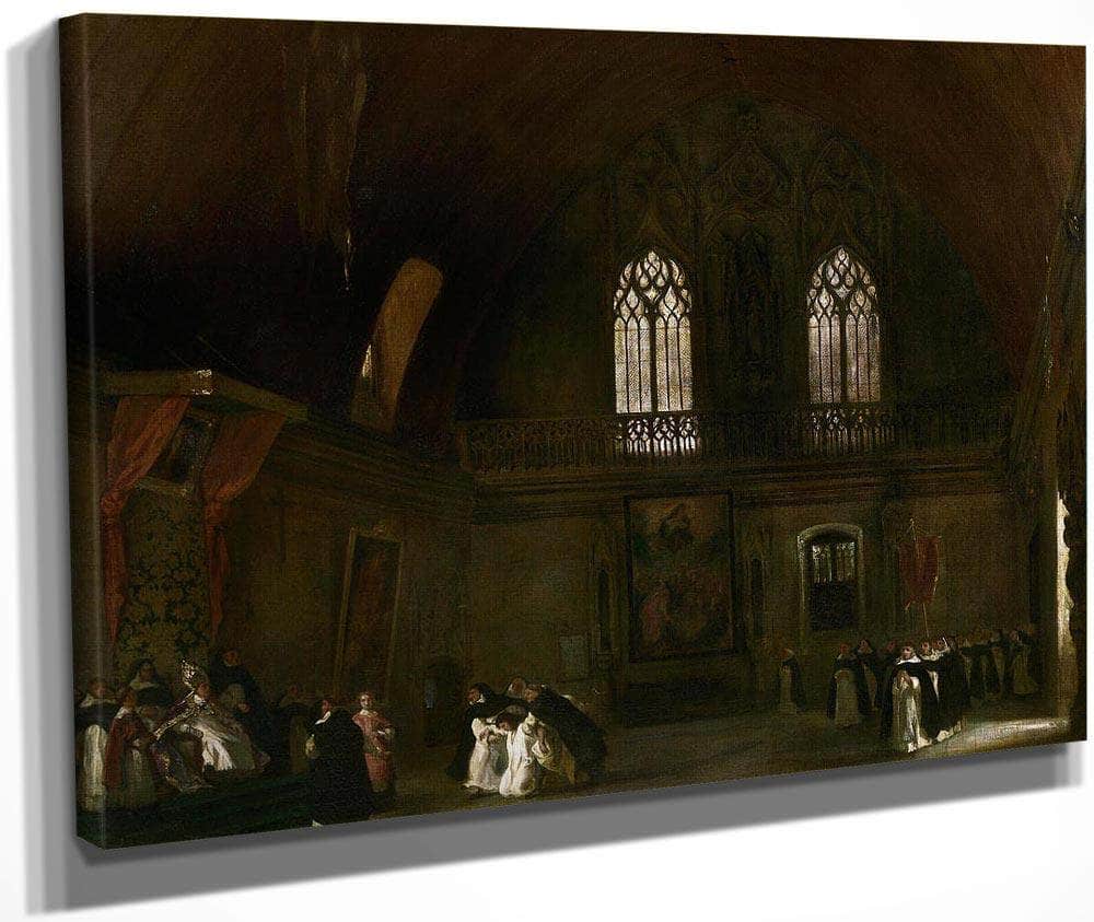 Interior Of A Dominican Convent In Madrid By Eugene Delacroix Fine Art Print