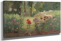 Iris & Trees (In The Flower Garden) By Theodore Clement Steele Fine Art Print