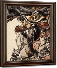 Loki And Sigyn The Land Of Enchantment Book Illustration 1901 By Arthur Rackham Fine Art Print