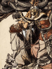 Loki And Sigyn The Land Of Enchantment Book Illustration 1901 By Arthur Rackham Fine Art Print