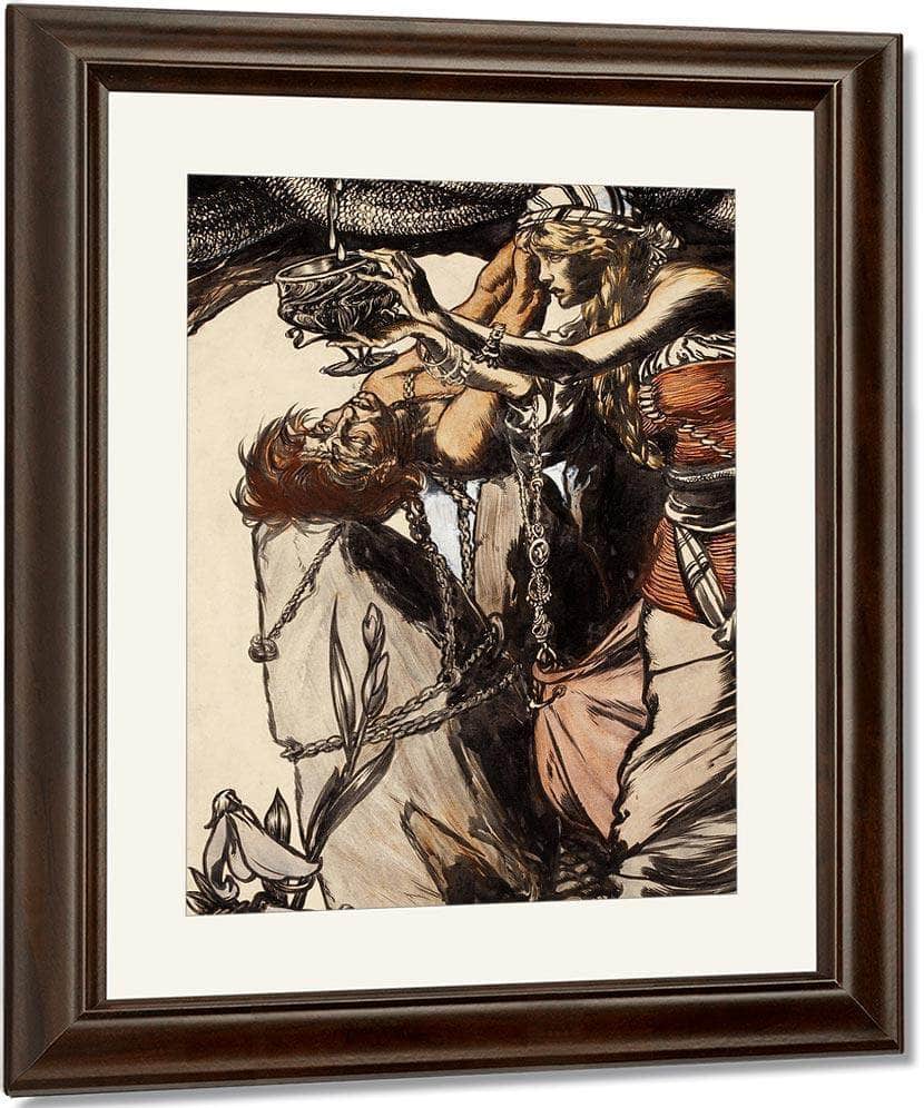 Loki And Sigyn The Land Of Enchantment Book Illustration 1901 By Arthur Rackham Fine Art Print