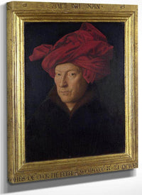 Man In A Red Turban (Formerly Self Portrait) By Jan Van Eyck Fine Art Print