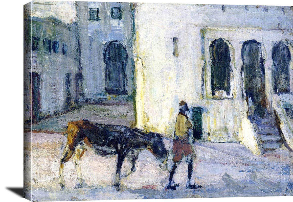 Man Leading A Donkey In Front Of The Palais De Justice Tangier Henry Ossawa Tanner Reproduction Fine Art Print