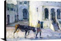 Man Leading A Donkey In Front Of The Palais De Justice Tangier Henry Ossawa Tanner Reproduction Fine Art Print