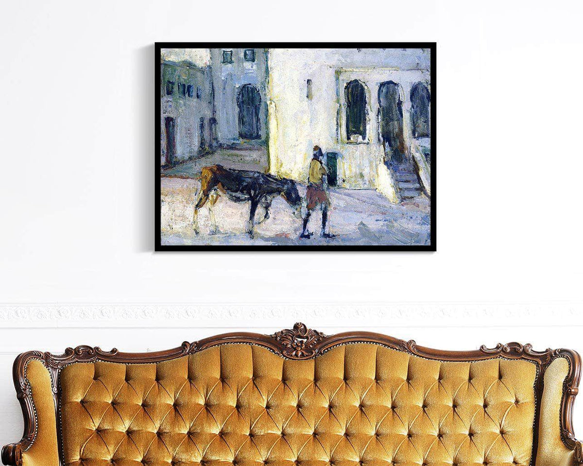 Man Leading A Donkey In Front Of The Palais De Justice Tangier Henry Ossawa Tanner Reproduction Fine Art Print