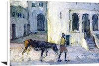 Man Leading A Donkey In Front Of The Palais De Justice Tangier Henry Ossawa Tanner Reproduction Fine Art Print