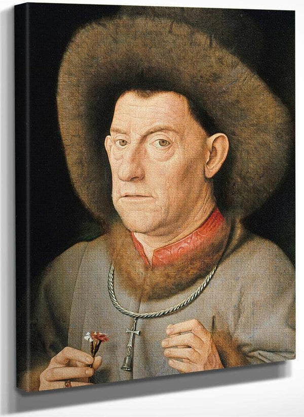Man With Pinks By Jan Van Eyck Fine Art Print