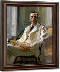Man With The Cat Portrait Of Henry Sturgis Drinker 1898 By Cecilia Beaux Fine Art Print