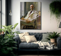 Man With The Cat Portrait Of Henry Sturgis Drinker 1898 By Cecilia Beaux Fine Art Print