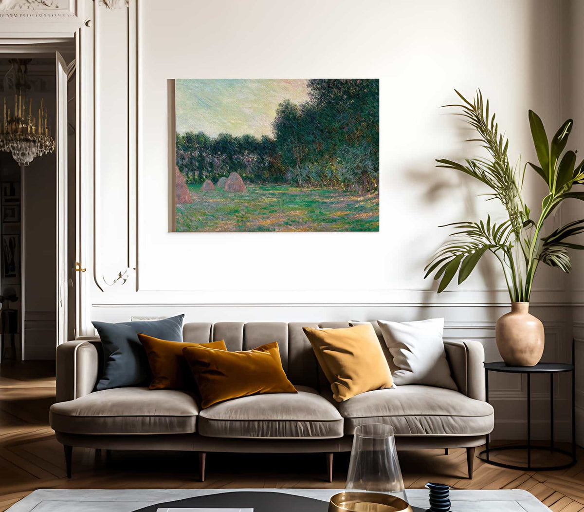 Meadow With Haystacks Near Giverny By Monet Claude Fine Art Print