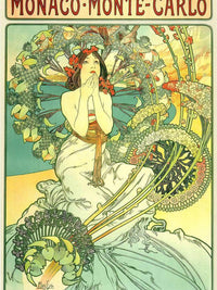 Monaco Monte Carlo By Alphonse Mucha Fine Art Print