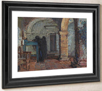 Monks Under A Mission Arcade By Joseph Kleitsch Fine Art Print