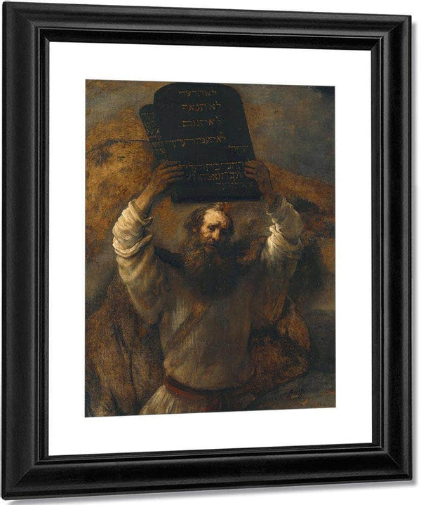 Moses With The Ten Commandments By Rembrandt Fine Art Print