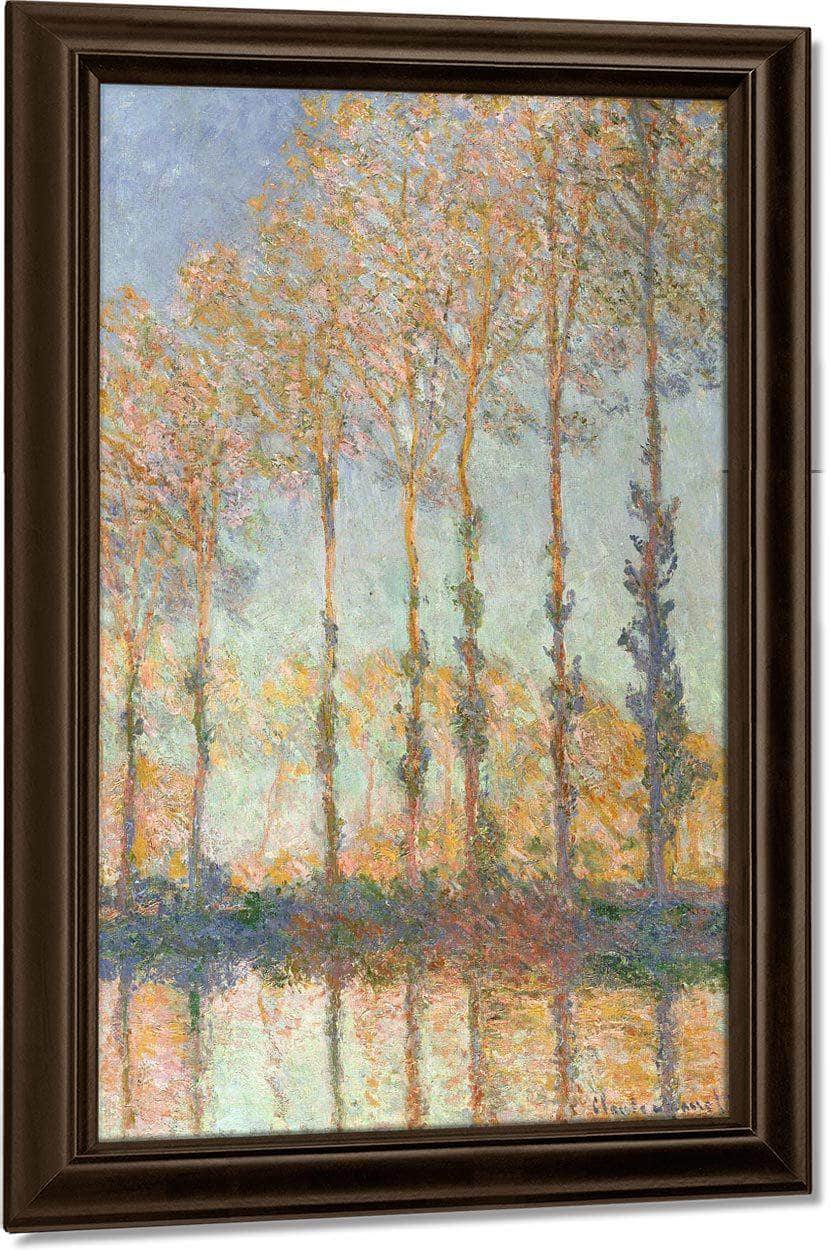 Poplars On Bank Of The Epte River By Monet Claude Fine Art Print