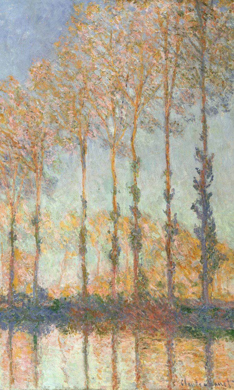 Poplars On Bank Of The Epte River By Monet Claude Fine Art Print