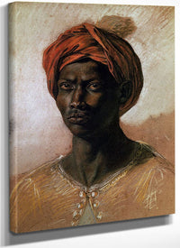 Portrait Of A Turk In A Turban By Ferdinand Victor Eugene Delacroix Fine Art Print