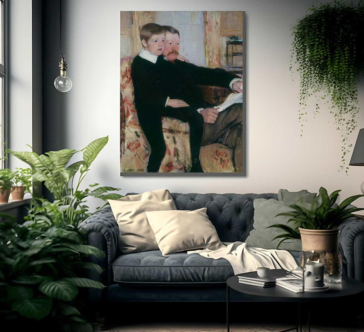 Portrait Of Alexander J. Cassatt And Son Robert Kelso Cassatt By Cassatt Mary Fine Art Print