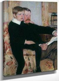 Portrait Of Alexander J. Cassatt And Son Robert Kelso Cassatt By Cassatt Mary Fine Art Print