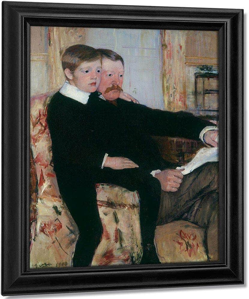Portrait Of Alexander J. Cassatt And Son Robert Kelso Cassatt By Cassatt Mary Fine Art Print