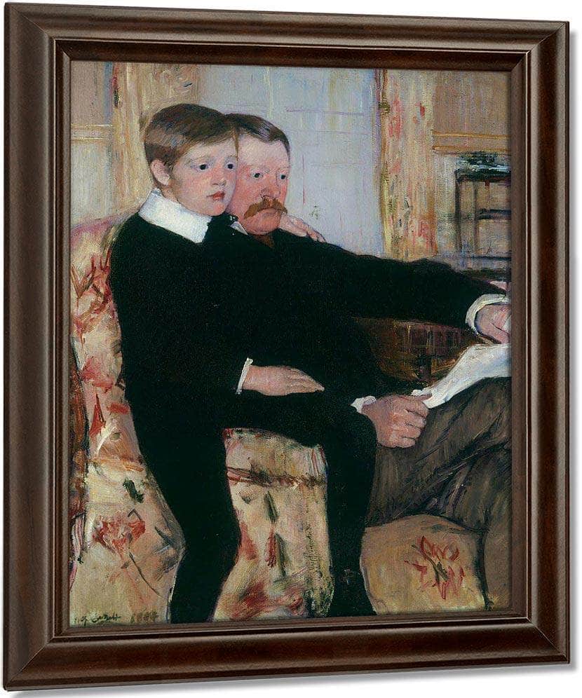 Portrait Of Alexander J. Cassatt And Son Robert Kelso Cassatt By Cassatt Mary Fine Art Print