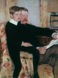 Portrait Of Alexander J. Cassatt And Son Robert Kelso Cassatt By Cassatt Mary Fine Art Print