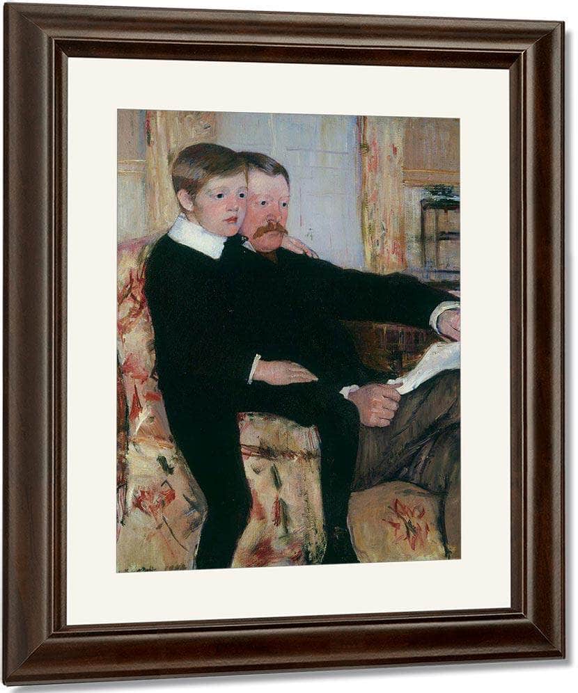 Portrait Of Alexander J. Cassatt And Son Robert Kelso Cassatt By Cassatt Mary Fine Art Print