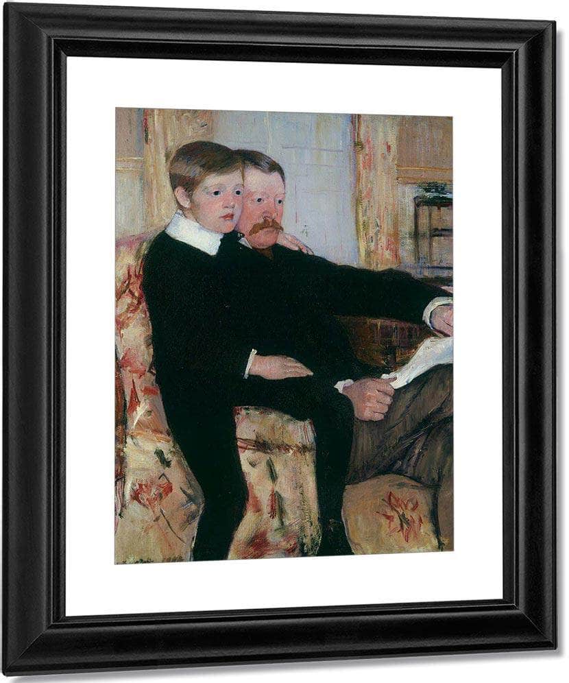 Portrait Of Alexander J. Cassatt And Son Robert Kelso Cassatt By Cassatt Mary Fine Art Print