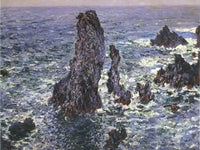Pyramids At Belle Ile  By Claude Monet Fine Art Print