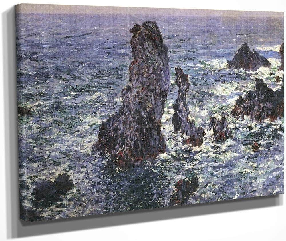 Pyramids At Belle Ile  By Claude Monet Fine Art Print