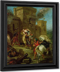 Rebecca Kidnapped By The Templar, Sir Brian De Bois Guilbert By Ferdinand Victor Eugene Delacroix Fine Art Print